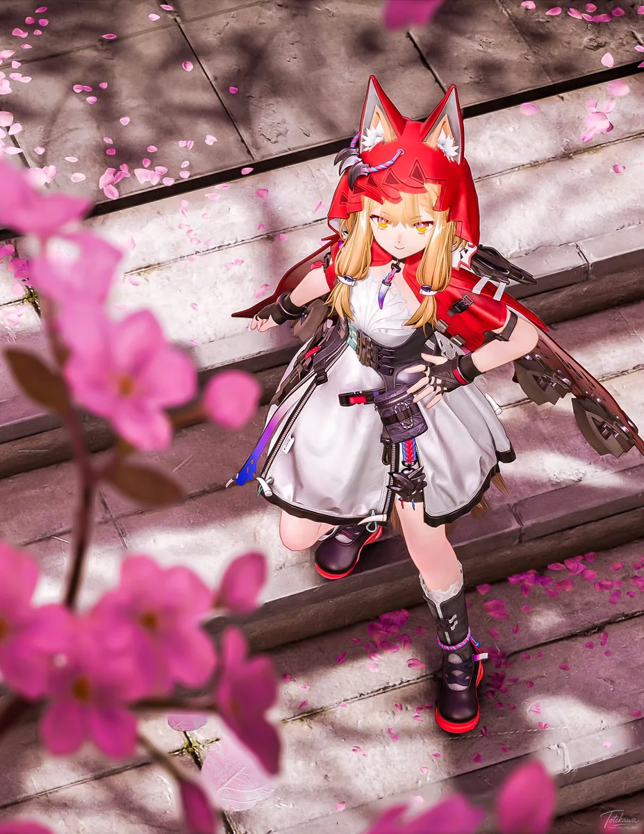 芽吹きの春に思いを咲かせるロッシちゃん🐺✨ その凛とした佇まいがとてもかわいいね🌸