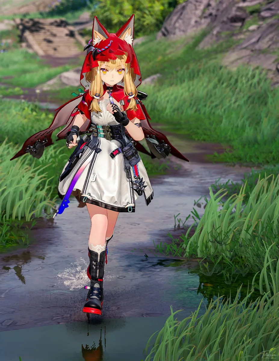 水しぶきをあげて駆けるロッシちゃん🐺✨ 憧れのヒーローに近づくために日々鍛錬を怠らない姿が素敵だね🫶