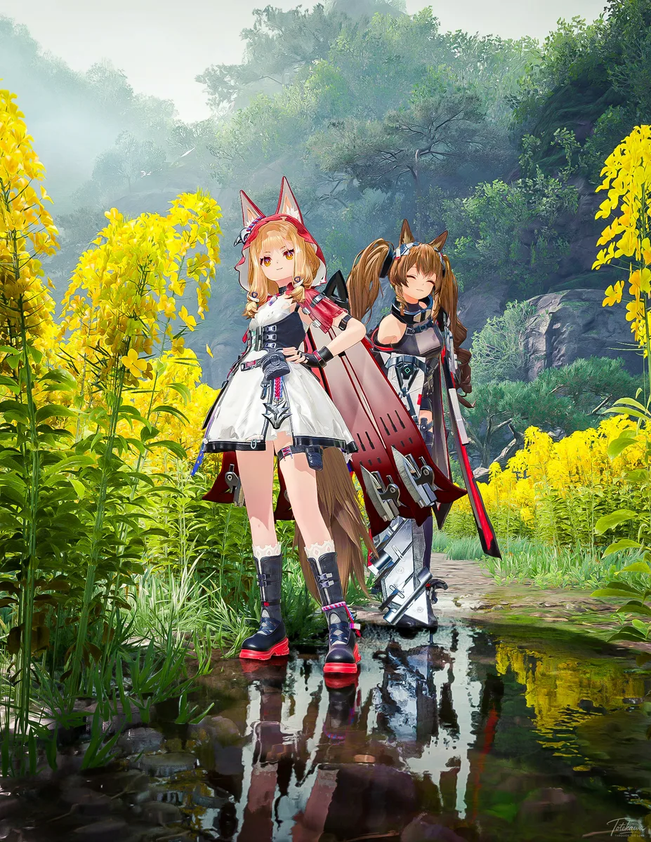 とてもかわいいシスターズ🐺❤🦊 ロッシちゃん🐺 × ギルベルタちゃん🦊