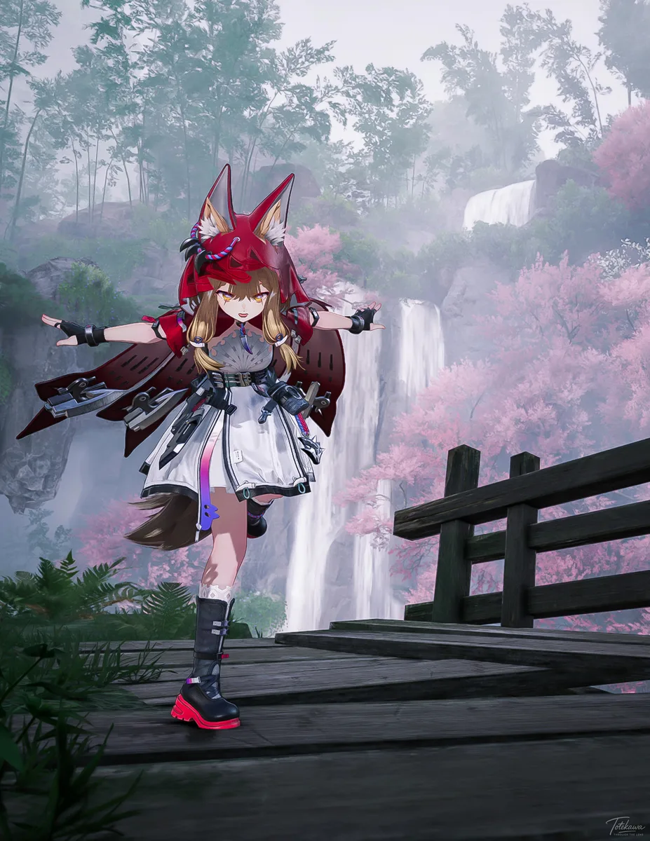 風に乗って、次の一歩へ進むロッシちゃん🐺✨ この景色も、冒険の続きも、ぜんぶ楽しみだね🫶