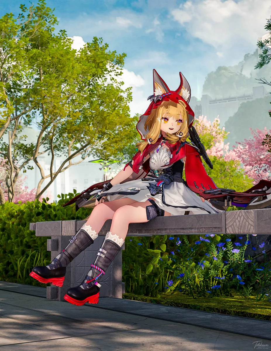 暖かな風に吹かれながら、景色を眺めるロッシちゃん🐺✨ こんな日なら、どこまでも歩いていけそうだね🌱