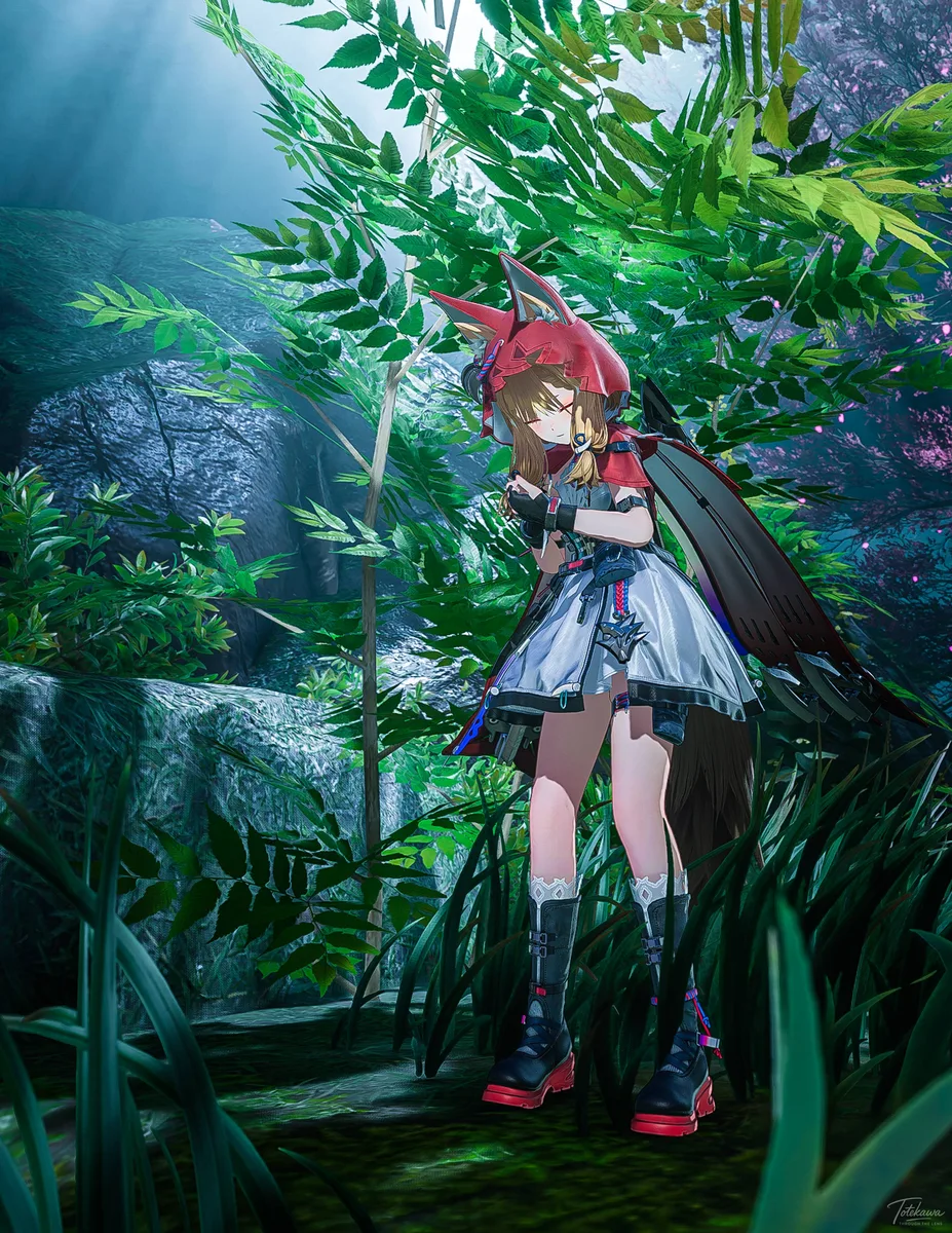 幻想的な洞窟のひんやりした空気に、思わず肩をすくめるロッシちゃん🐺🍃 少し肌寒いから、風邪ひかないように気を付けてね✨