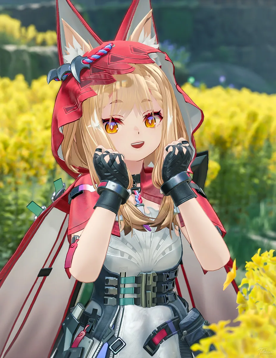 さわやかな朝がやってきたね、ロッシちゃん🐺🌻