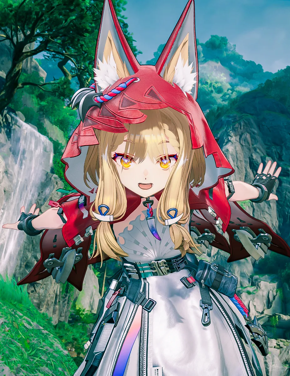 ロッシちゃんがたどり着いたのは山々がそびえ立つ大自然🐺⛰ その景色を前に、思いっきりはしゃいじゃってるね✨