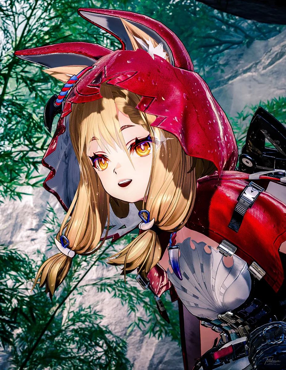 雨に濡れた髪を揺らしながら、ロッシちゃんは森の光を見上げた🐺✨ しっとりした空気の中で浮かぶその笑顔が、いつものかわいさに優しさを添えてくれるね🫶