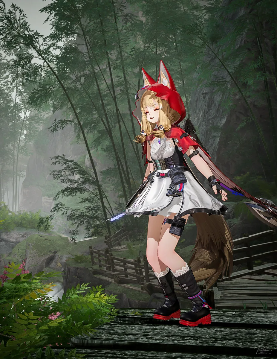 森を抜ける風が優しくて、ロッシちゃんの耳も嬉しそうに揺れてる🐺✨ 差し込む光も空気もやわらかくて、心まで癒されるね🫶
